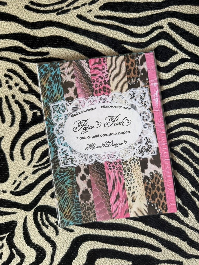 Animal print paper pack