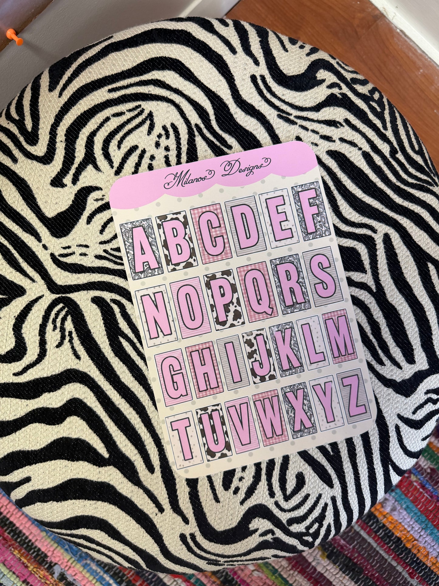 Cutezy Letters sticker sheet pc.2
