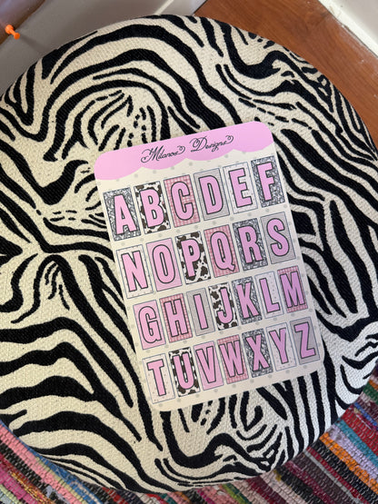 Cutezy Letters sticker sheet pc.2