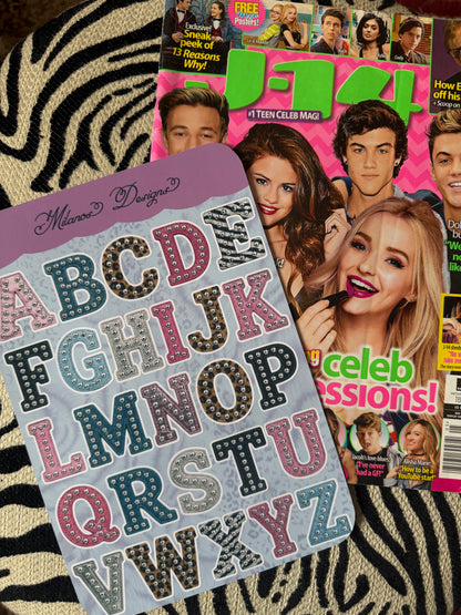 Stud Letters Sticker sheet