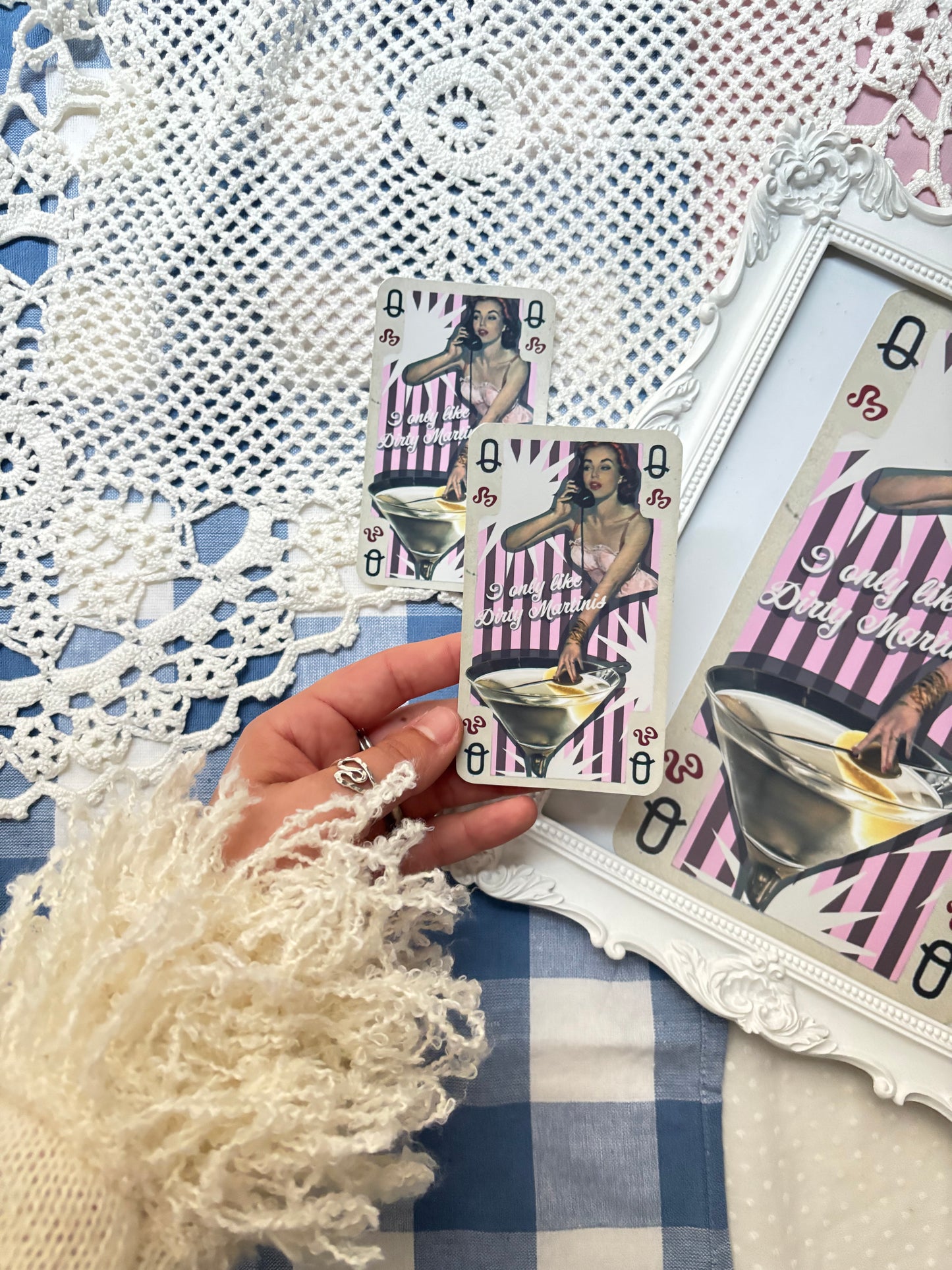 Dirty Martinis playing card stickers