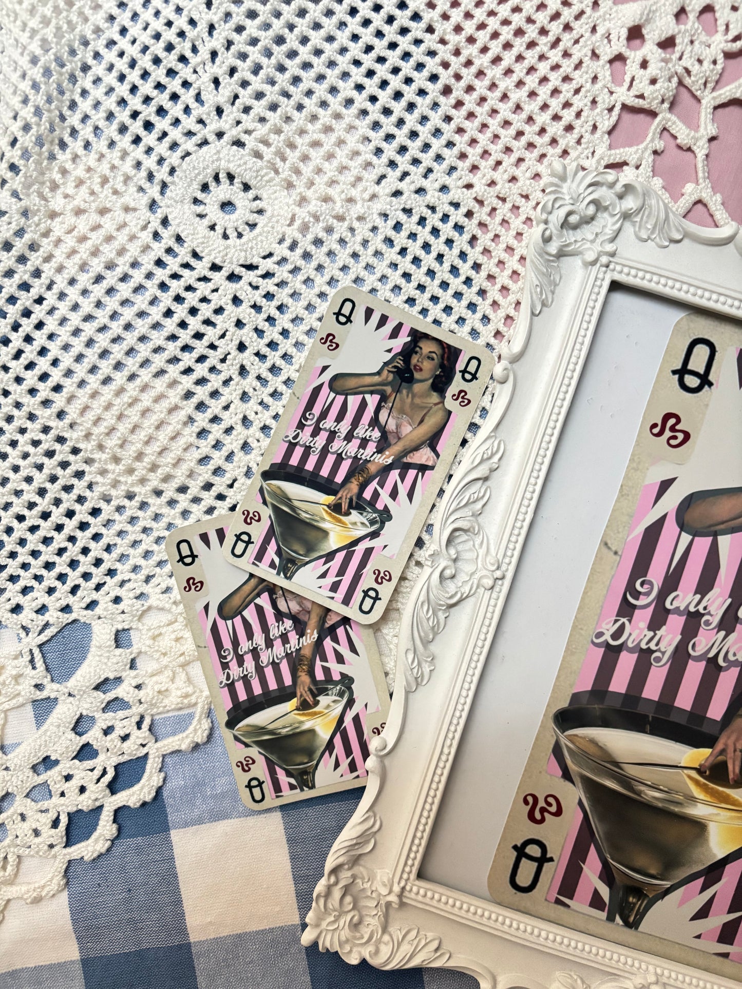 Dirty Martinis playing card stickers