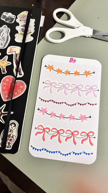 Garland sticker sheet
