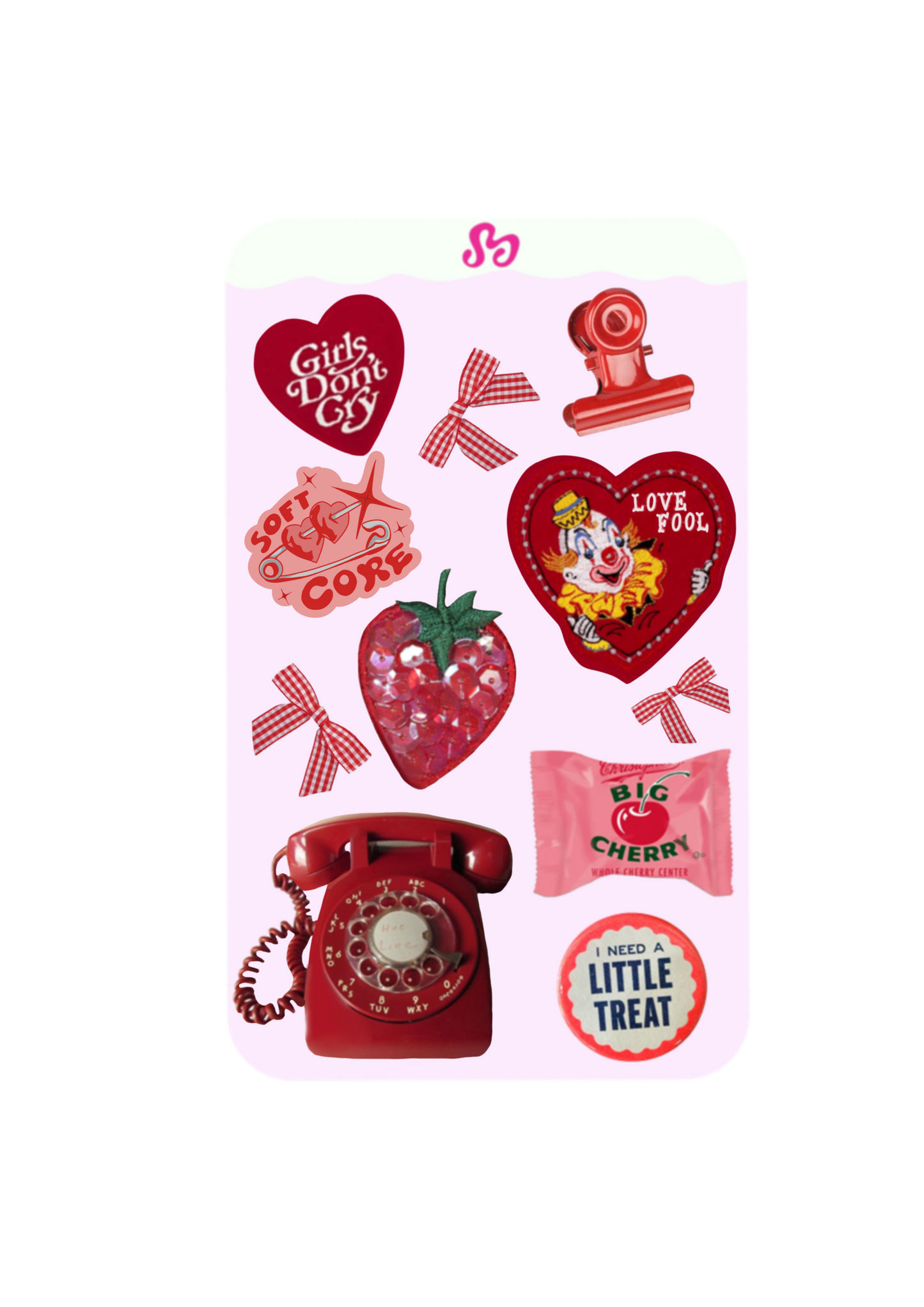 Red is my favorite color sticker sheet