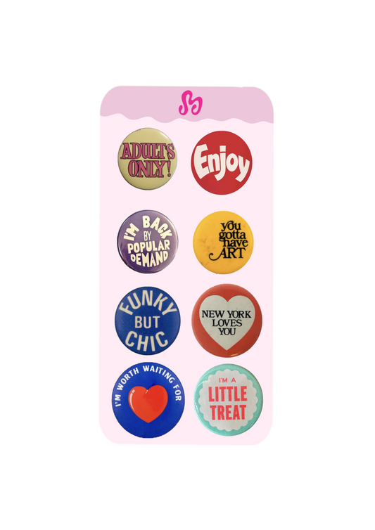 Vintage pins sticker sheet