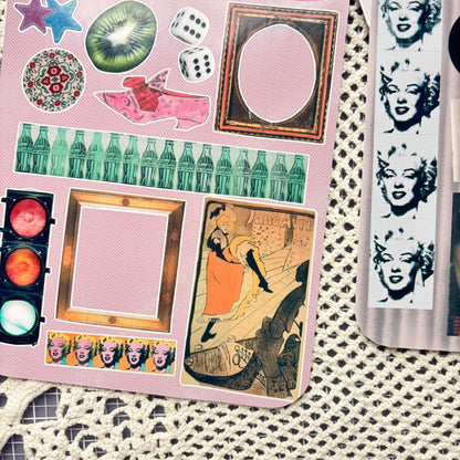 Vintage scrap sticker sheet