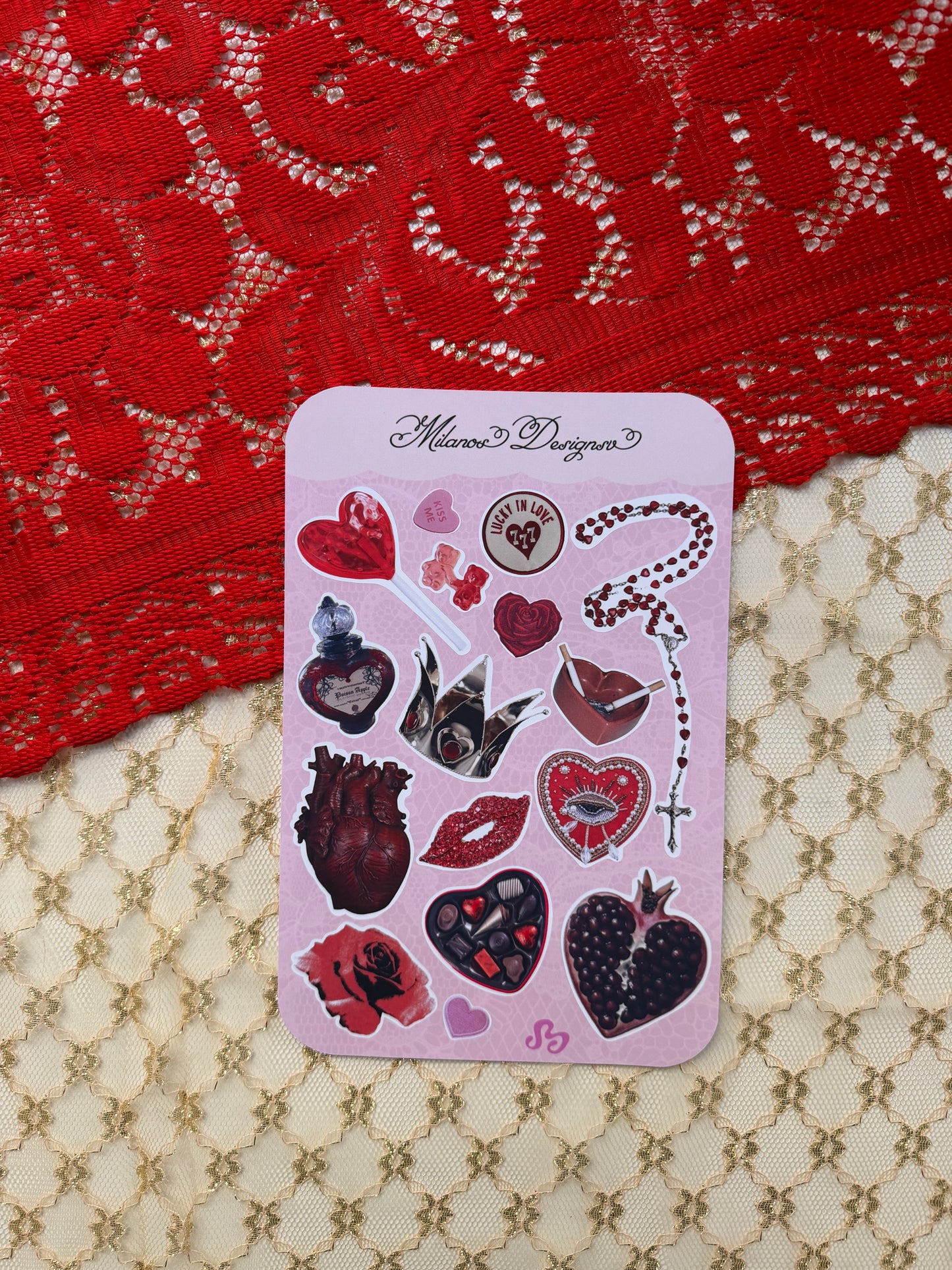 Dark love sticker sheet