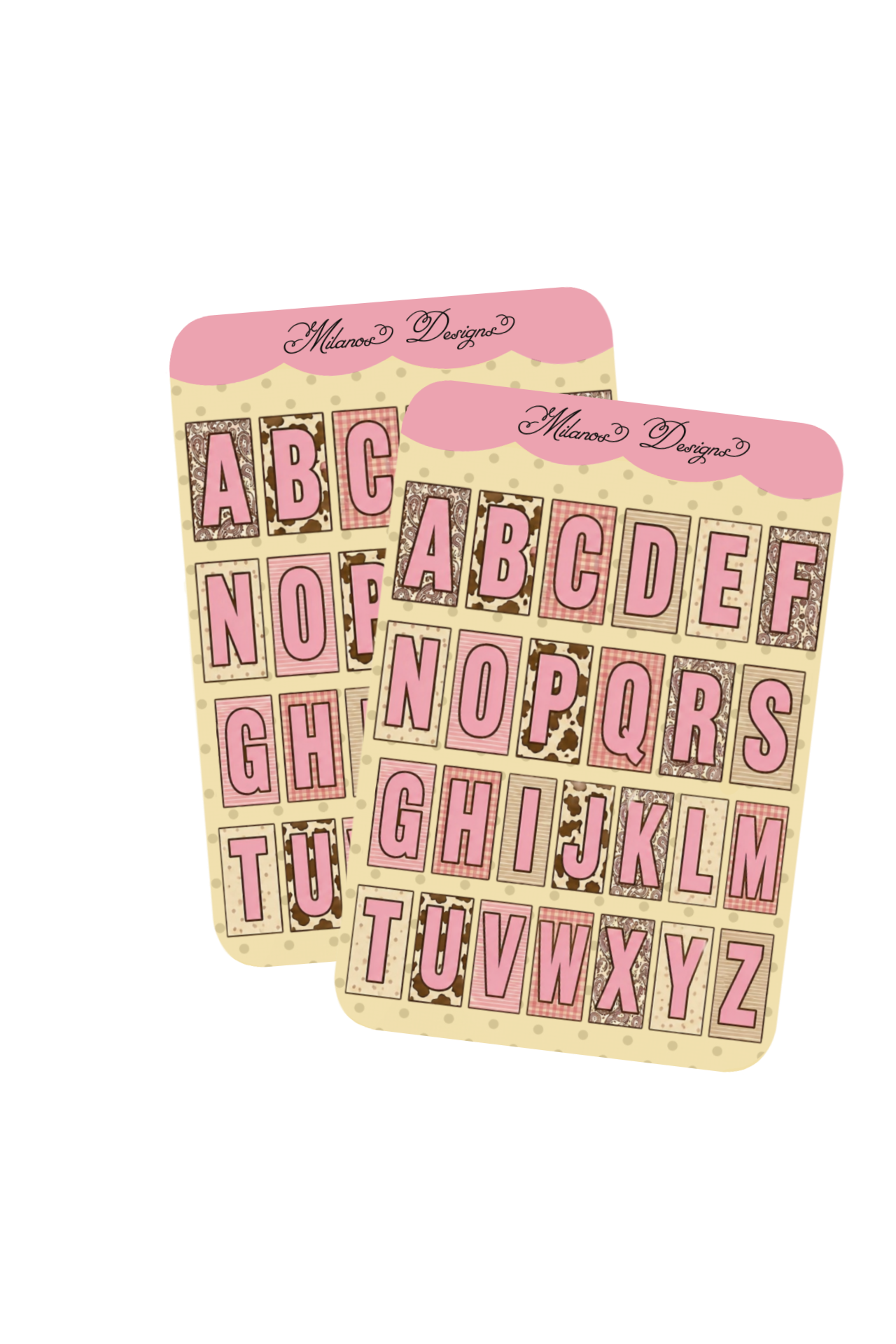 Cutezy Letters sticker sheet pc.2