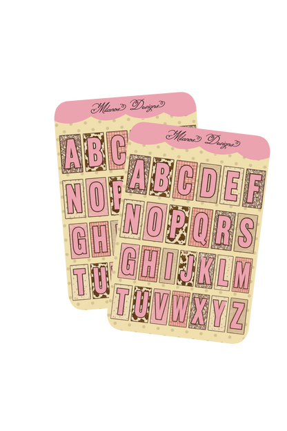 Cutezy Letters sticker sheet pc.2