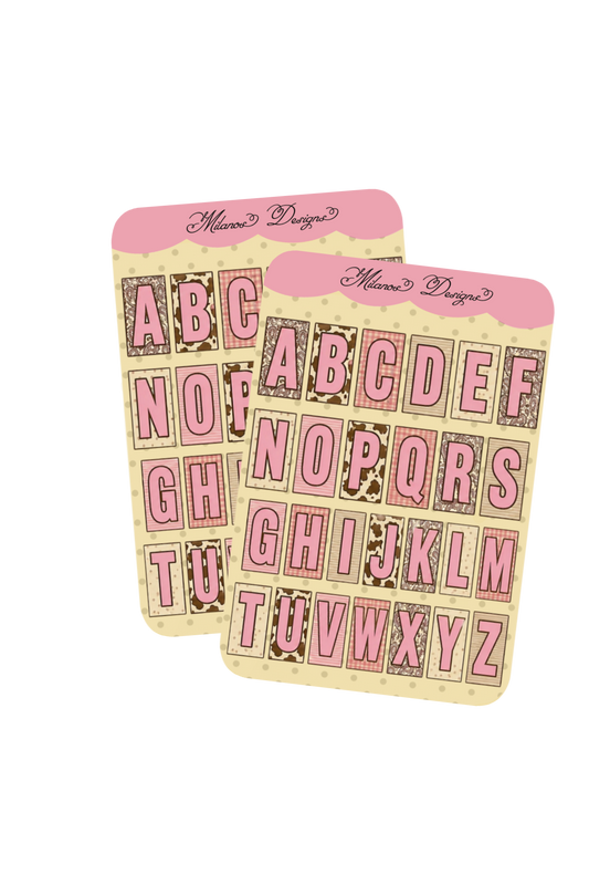 Cutezy Letters sticker sheet pc.2