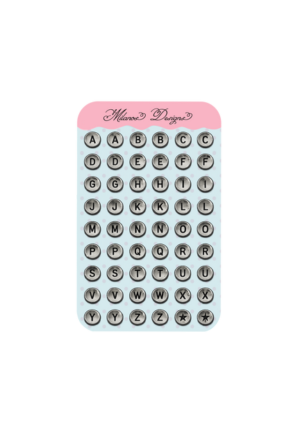 Stud letters sticker sheet