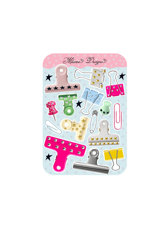 Cutzy clips sticker sheet