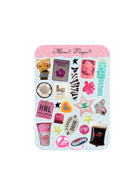 It girl summer sticker sheet