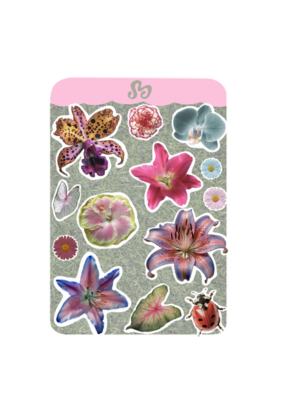 Pretty Flower Sticker sheet