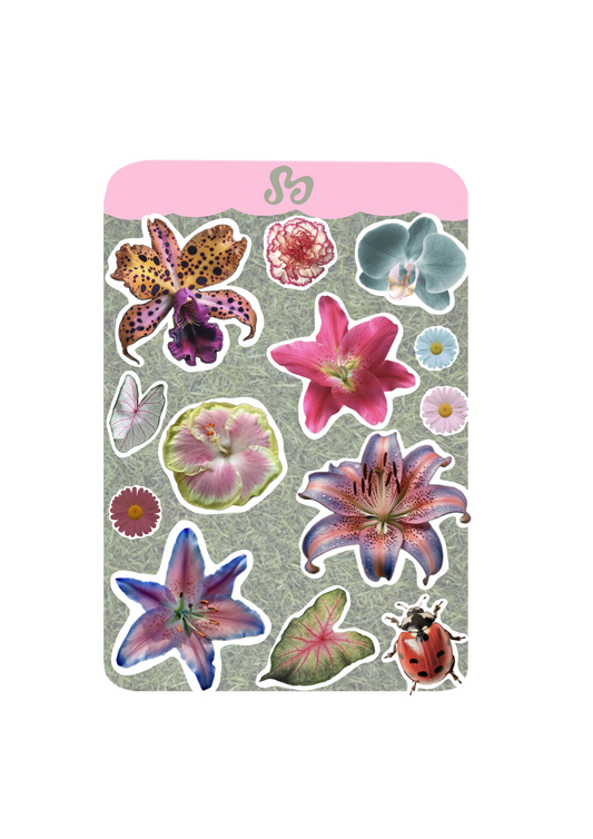 Pretty Flower Sticker sheet