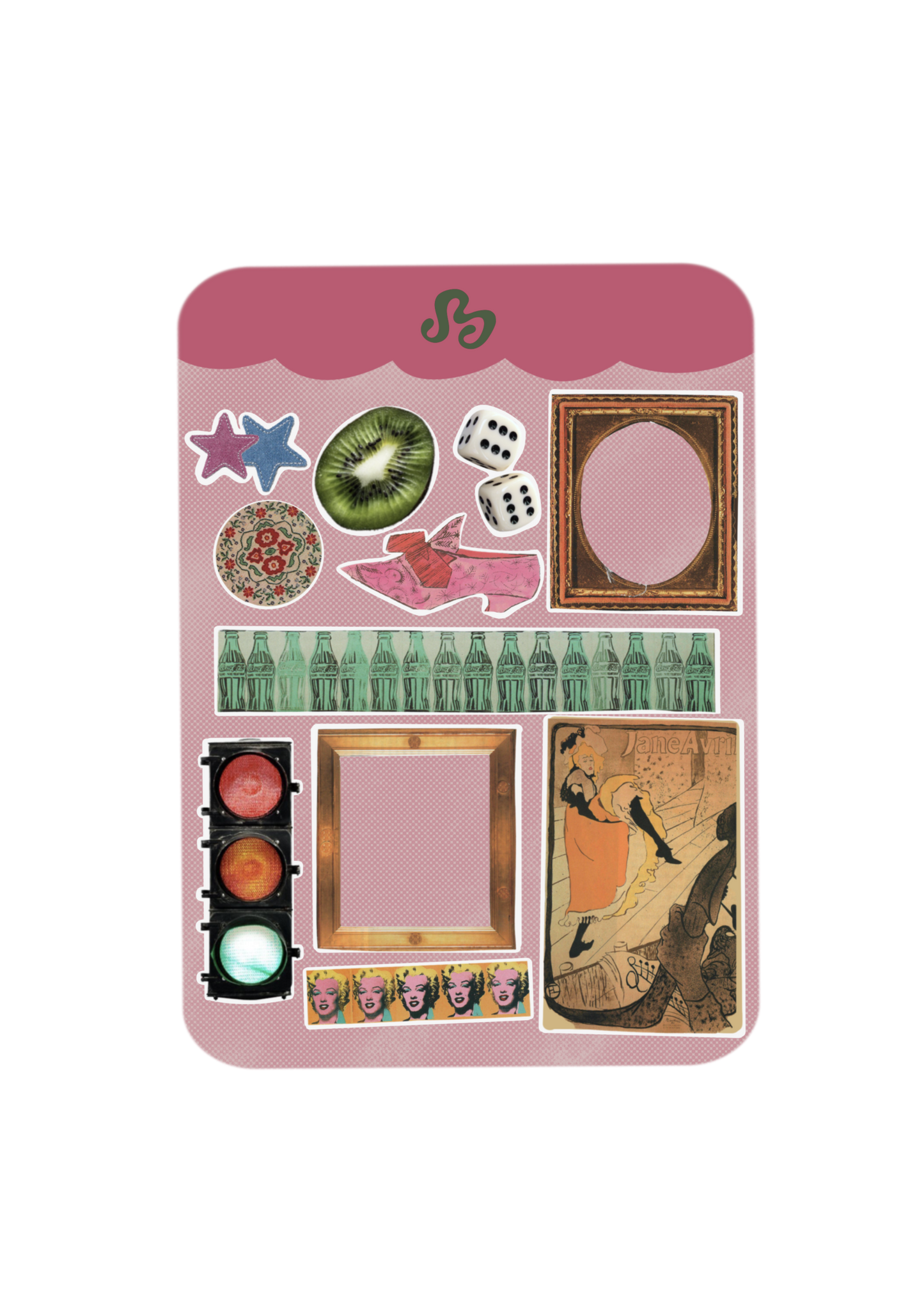 Vintage scrap sticker sheet