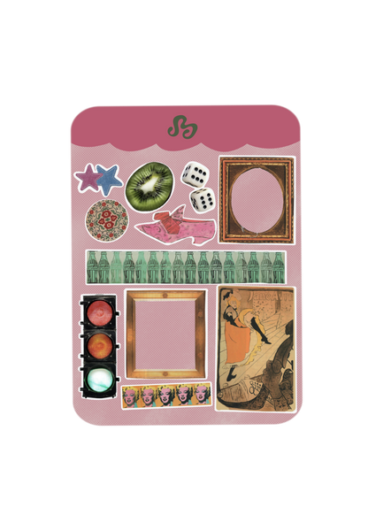 Vintage scrap sticker sheet