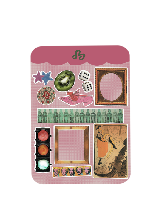 Vintage scrap sticker sheet