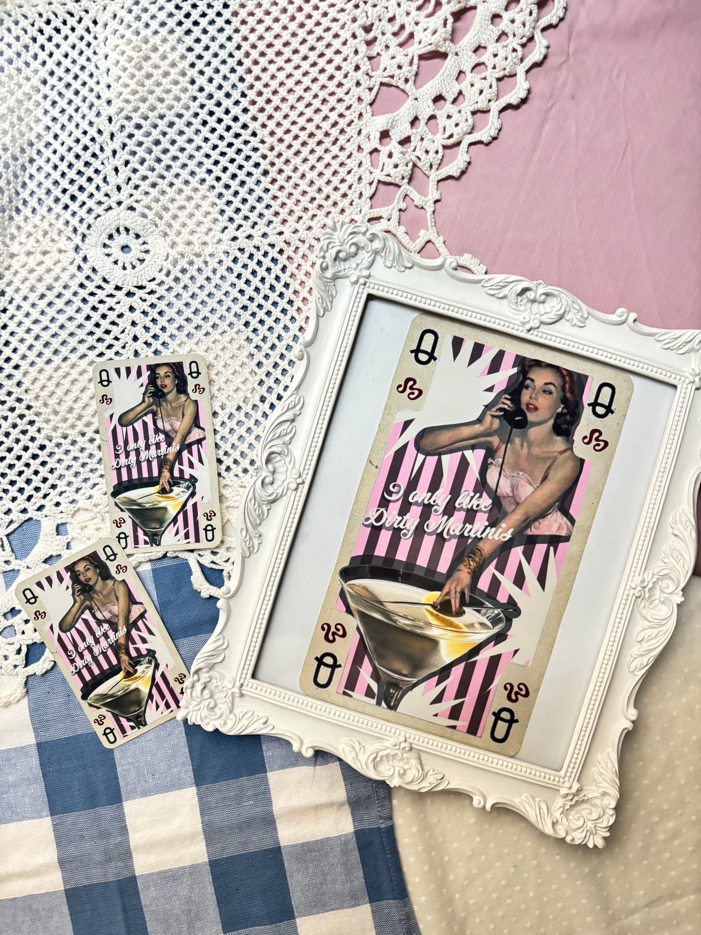 Dirty Martinis Playing Card Print