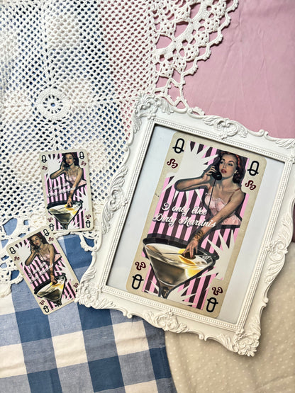 Dirty Martinis Playing Card Print