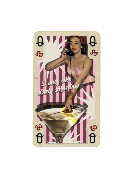 Dirty Martinis Playing Card Print