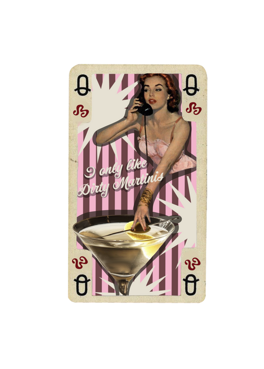 Dirty Martinis Playing Card Print