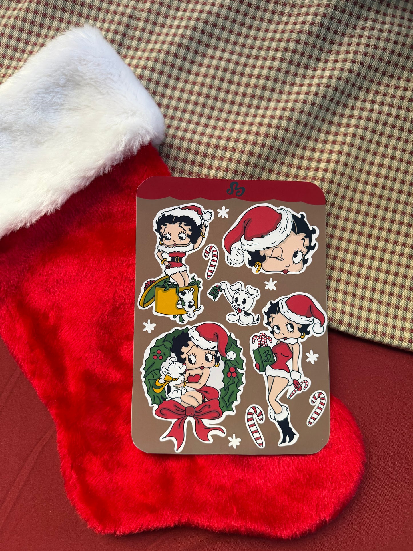 It's a Betty Christmas sticker sheet