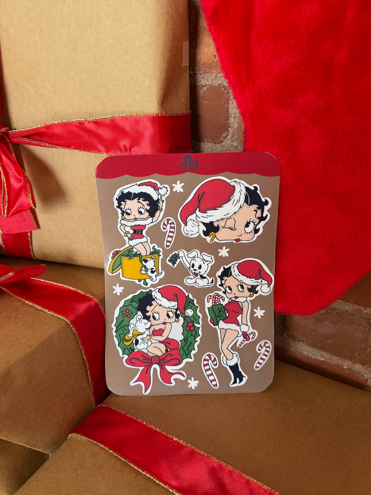 It's a Betty Christmas sticker sheet