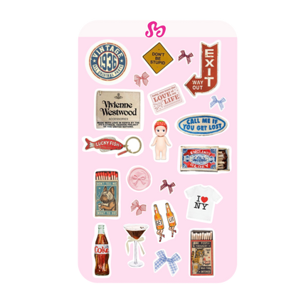 Vintage sticker sheet