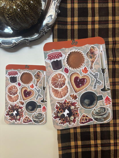 ThanksGiving Dinner  Sticker sheet
