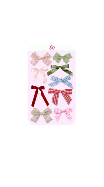 Cutzie bows sticker sheet