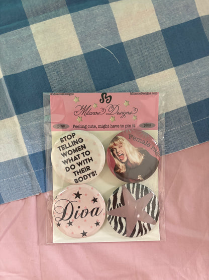 I'm Just a Girl pin pack