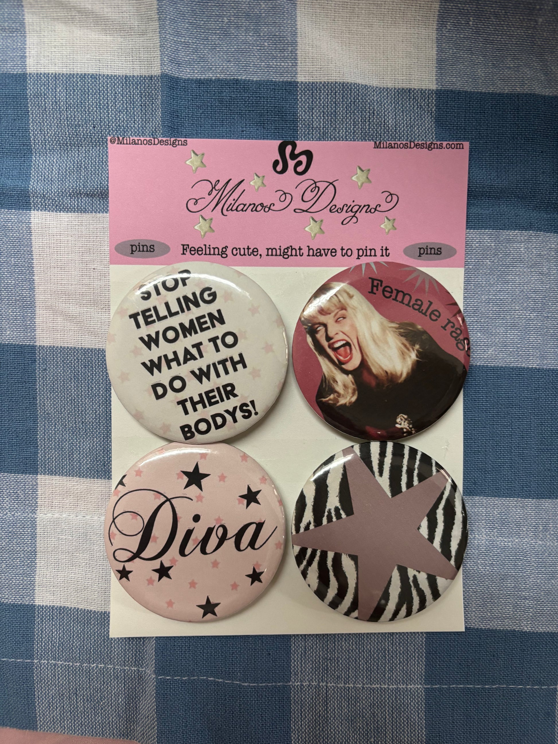 I'm Just a Girl pin pack – MilanosDesigns