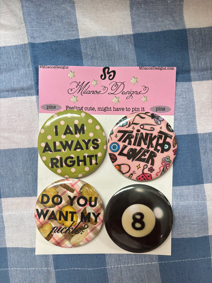 it girl pin pack