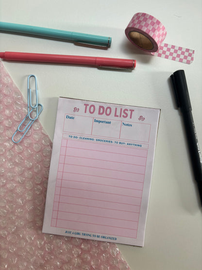 To Do List Notepad