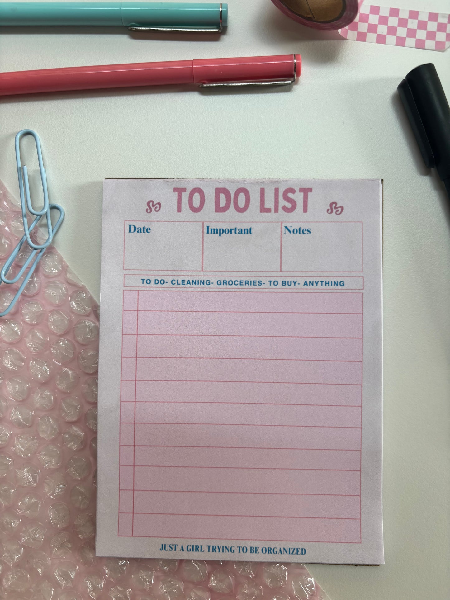 To Do List Notepad