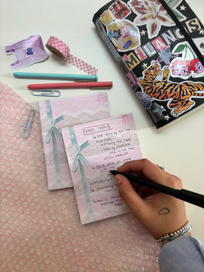 Lace Bow Notepad