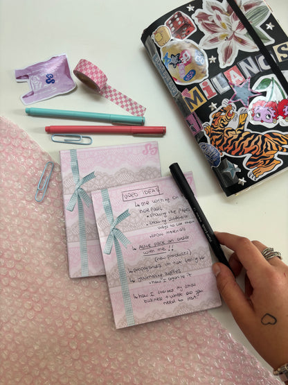 Lace Bow Notepad