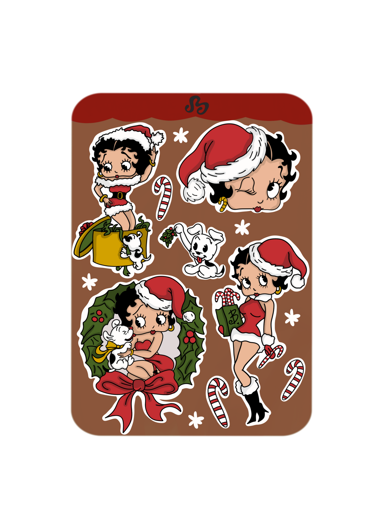 It's a Betty Christmas sticker sheet