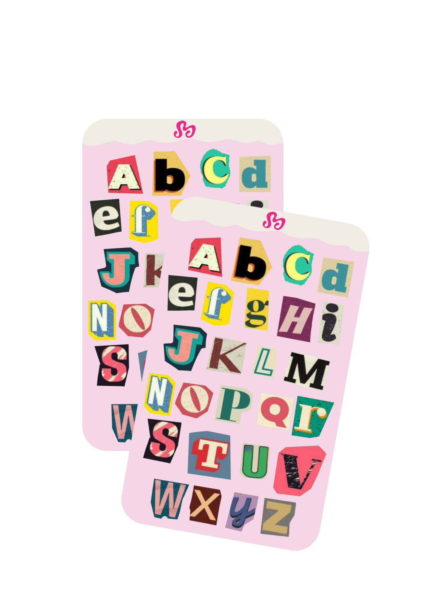Magazine letters stickers sheet (pc of 2)