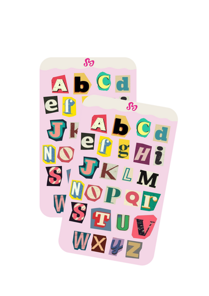Magazine letters stickers sheet (pc of 2)