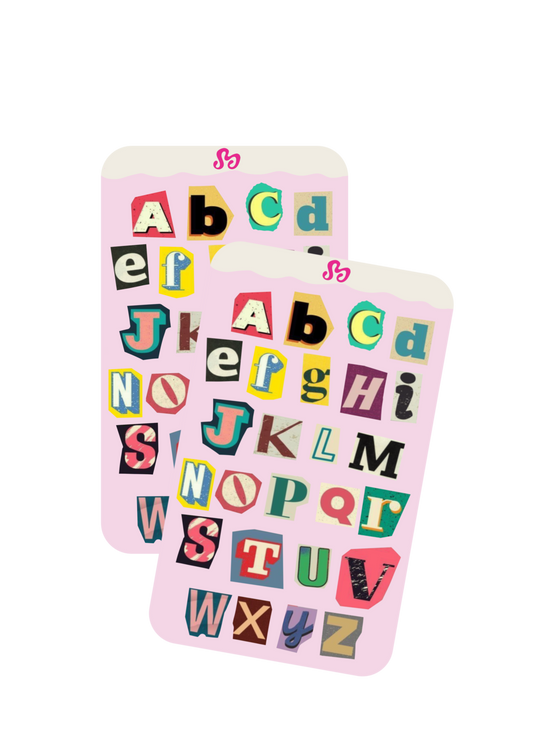 Magazine letters stickers sheet (pc of 2)