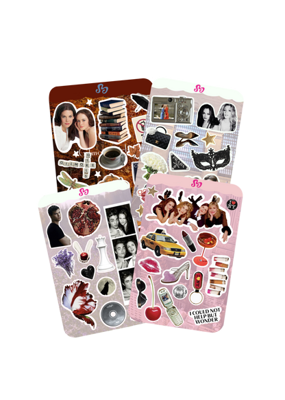 4 pack TV Series sticker sheets