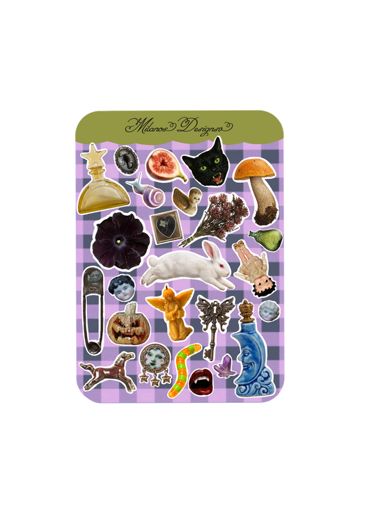 My GF is a witch sticker sheet
