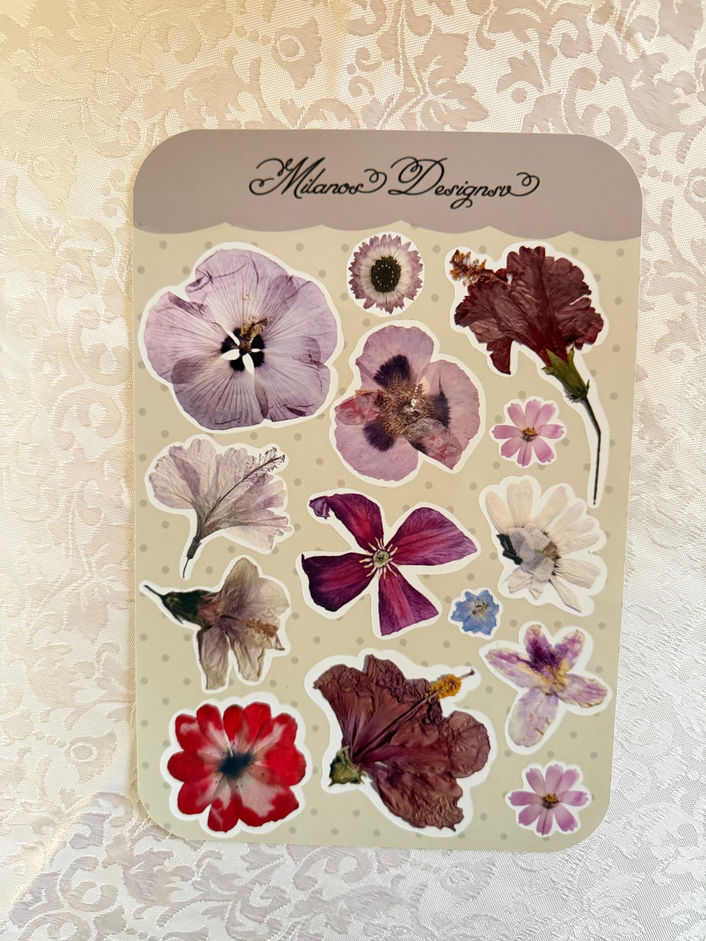 Dried flowers sticker sheet