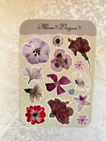 Dried flowers sticker sheet
