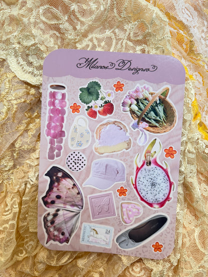 Garden Party sticker sheet