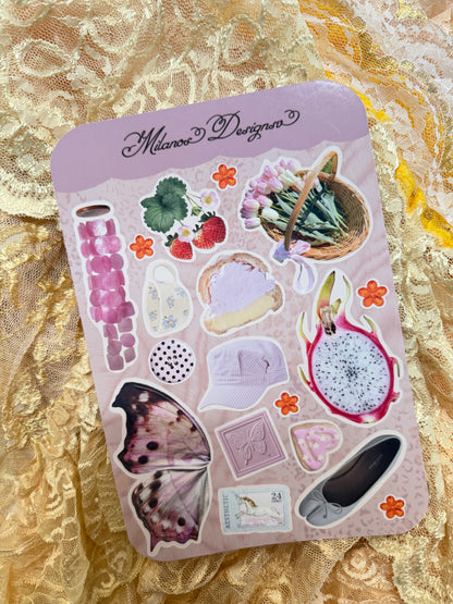 Garden Party sticker sheet