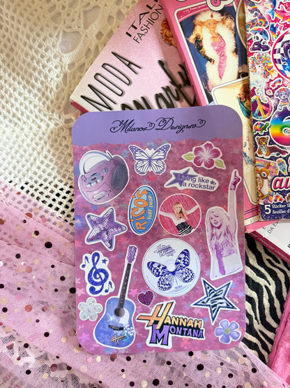 Hanna Montana sticker sheet
