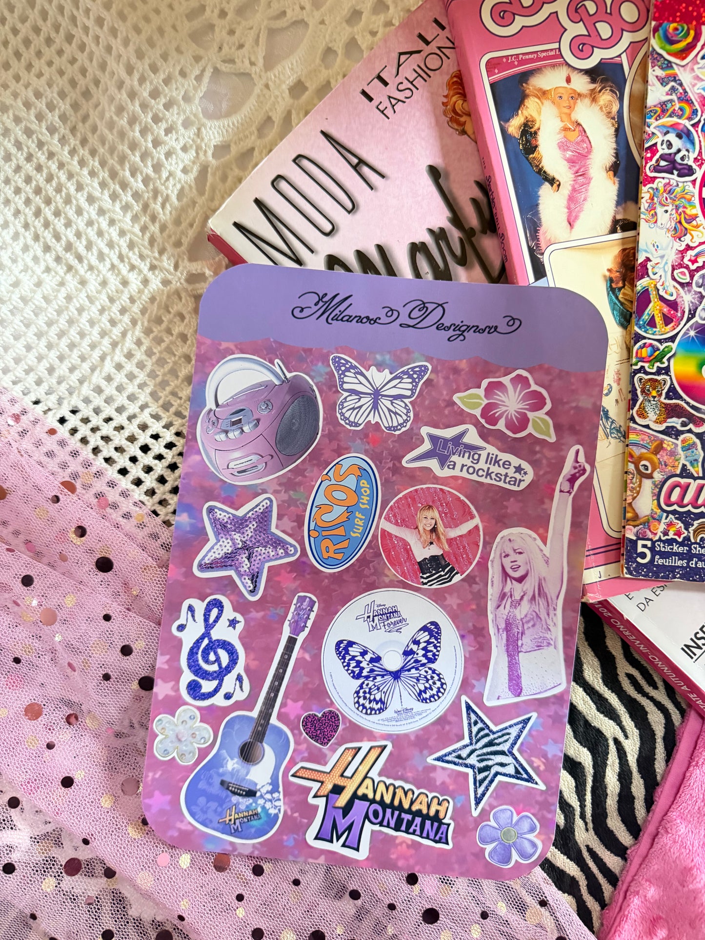 Hanna Montana sticker sheet